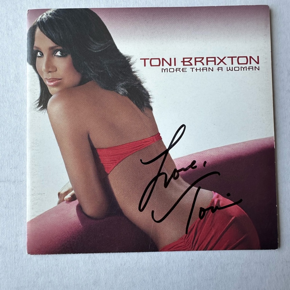 Toni Braxton autographed cd sleeve